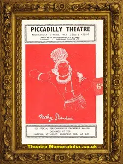London Piccadilly Theatre – Indian Ballet 1950s Uday Shankar