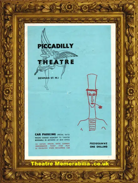 London Piccadilly Theatre – Marcel Marceau – 1962 – Mime Artist