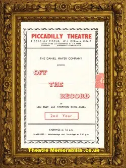 London Piccadilly Theatre – Off The Record – 1950s Bill Gates