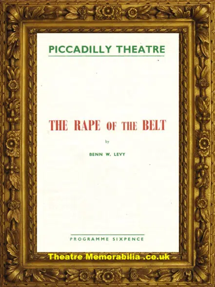 London Piccadilly Theatre – Rape Of The Belt – 1957 Attenborough