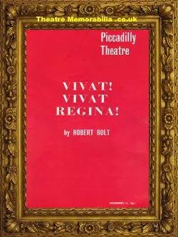 London Piccadilly Theatre – Vivat Vivat Regina – 1970s