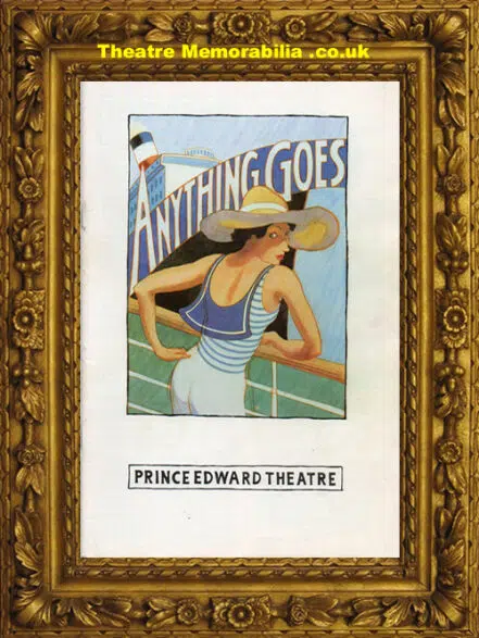 London Prince Edward Theatre – Anything Goes 1989  Elaine Paige