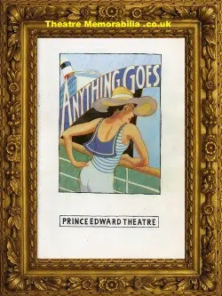 London Prince Edward Theatre – Anything Goes 1989  Elaine Paige