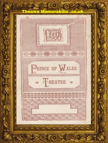 London Prince Of Wales Theatre – A Pierrot’s Life – 1897