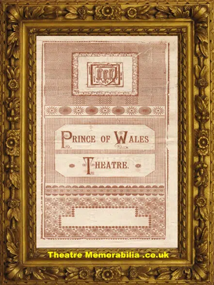 London Prince Of Wales Theatre – Gentlemen Joe – 1895