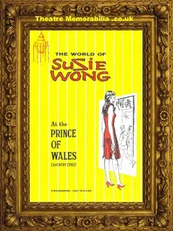 London Prince Of Wales Theatre – Suzie Wong – 1959