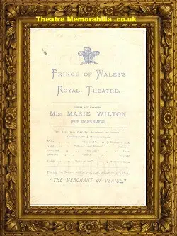 London Prince Of Wales Theatre – Sweethearts – 1874