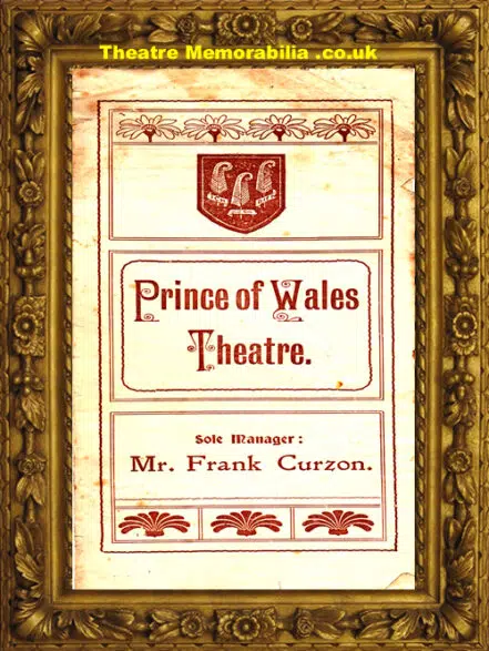 London Prince Of Wales Theatre – Three Little Maids – 1902