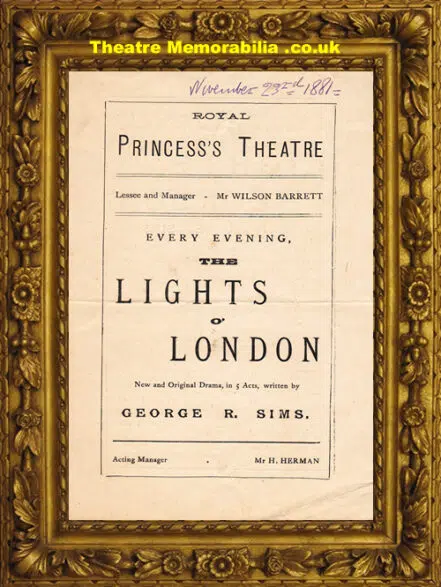 London Princess’s Theatre – The Lights Of London – 1881