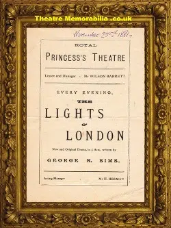 London Princess’s Theatre – The Lights Of London – 1881