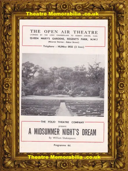 London Queen Mary Gardens – Midsummer Night’s Dream – 1955