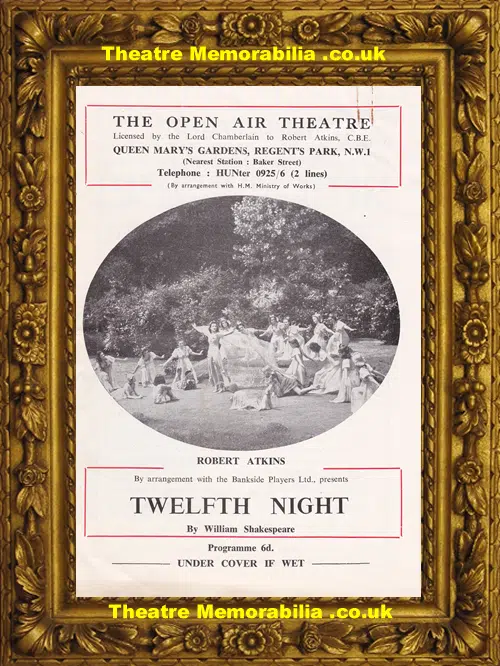 London Queen Mary Gardens - Twelfth Night - 1959