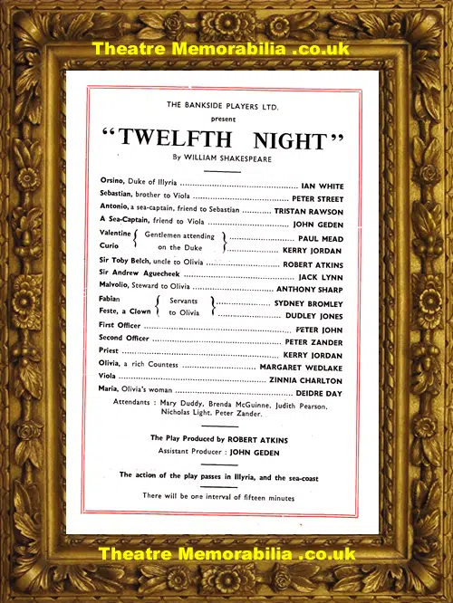 London Queen Mary Gardens - Twelfth Night - 1959
