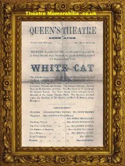 London Queens Theatre – White Cat – 1875