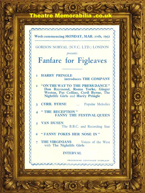 London Regent Theatre - Fanfare For Figleaves - 1952