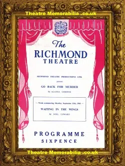 London Richmond Theatre – Go Back For Murder – 1961