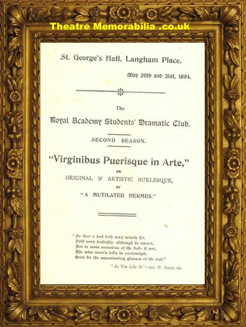 London Royal Academy - St Georges Hall - Virginbus - 1894