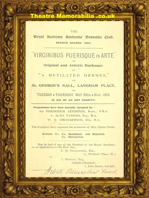 London Royal Academy - St Georges Hall - Virginbus - 1894