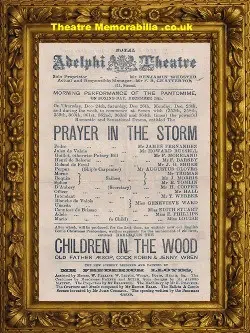London Royal Adelphi Theatre – Prayer In The Storm – 1875