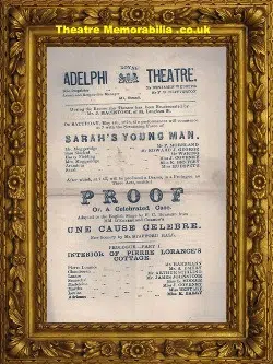 London Royal Adelphi Theatre – Proof – 1878