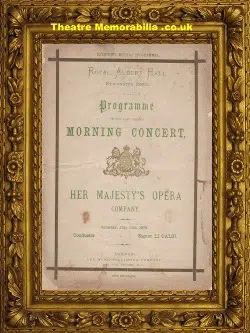 London Royal Albert Hall – Morning Opera Concert – 1878