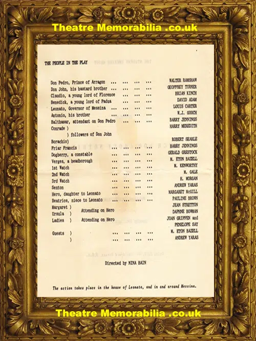 London Royal Albert Hall - Much Ado About Nothing - 1963
