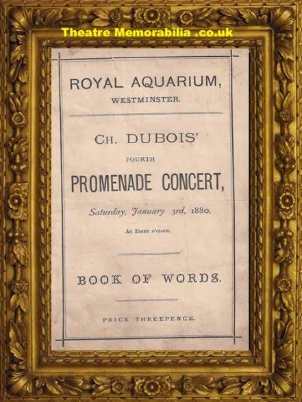 London Royal Aquarium – Promenade Concert – 1880