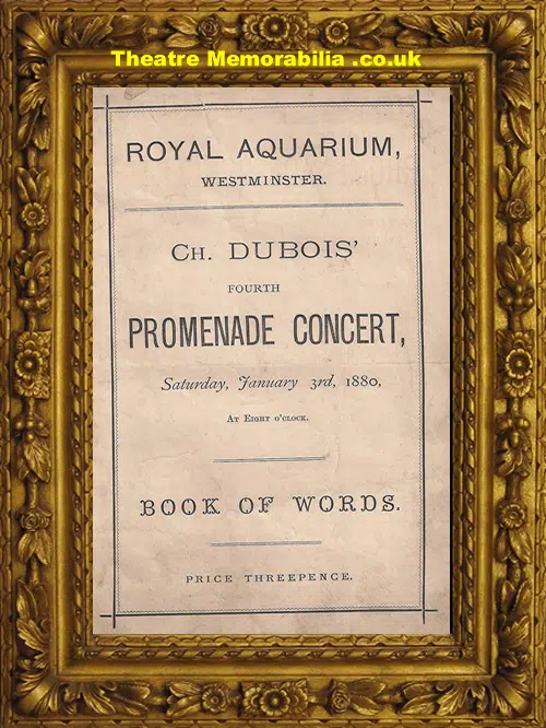 London Royal Aquarium - Promenade Concert - 1880