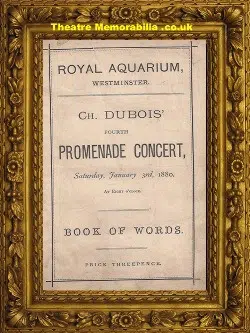 London Royal Aquarium – Promenade Concert – 1880