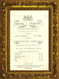 London Royal Court Theatre – Brothers – 1876