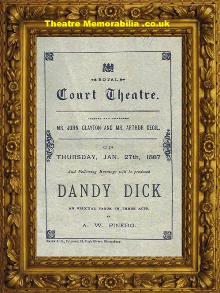 London Royal Court Theatre – Dandy Dick – 1887