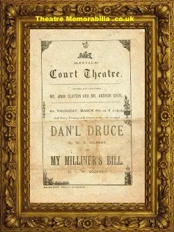 London Royal Court Theatre – Dan’L Druce – 1884