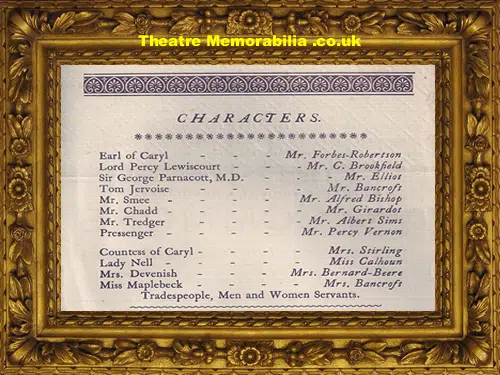 London Royal Court Theatre - Lord And Commons - 1883