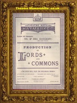 London Royal Court Theatre – Lord And Commons – 1883