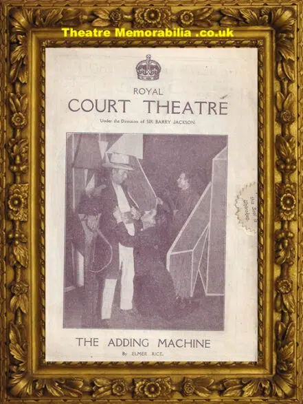 London Royal Court Theatre – The Adding Machine – 1928 L Olivier