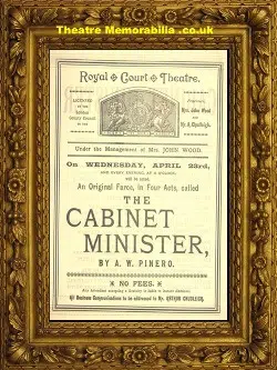 London Royal Court Theatre – The Cabinet Minister – 1890