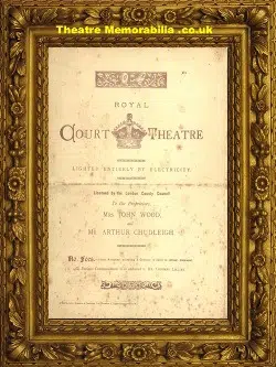 London Royal Court Theatre – The Cabinet Minister – 1890