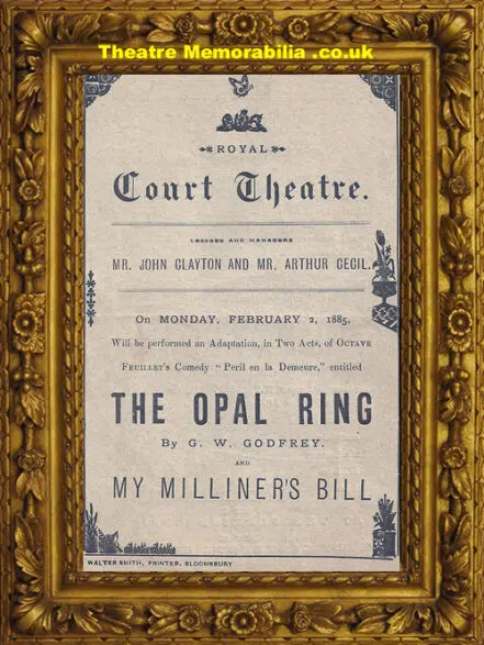 London Royal Court Theatre – The Opal Ring – 1885