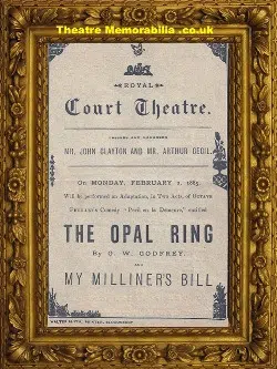 London Royal Court Theatre – The Opal Ring – 1885