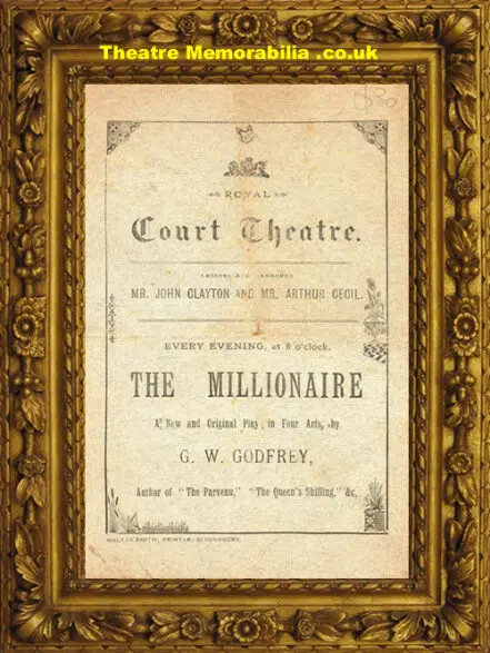 London Royal Court Theatre – The Millionaire – 1883