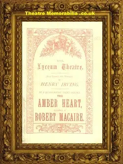 London Royal Lyceum Theatre – Amber Heart – 1888