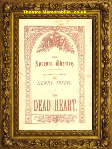 London Royal Lyceum Theatre – Dead Heart – 1889