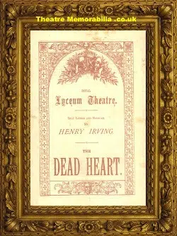 London Royal Lyceum Theatre – Dead Heart – 1889