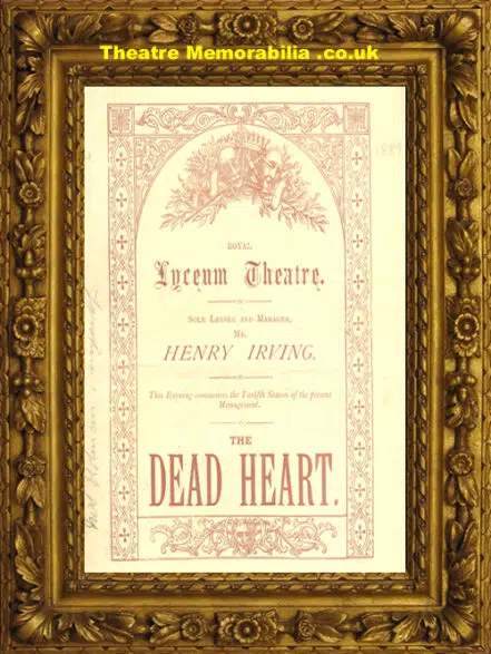 London Royal Lyceum Theatre – Dead Heart – 1889