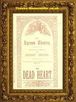 London Royal Lyceum Theatre – Dead Heart – 1889