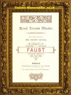 London Royal Lyceum Theatre – Faust – 1894 – Unusual