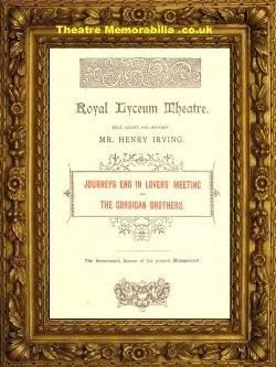 London Royal Lyceum Theatre – Journeys End in Lovers – 1895