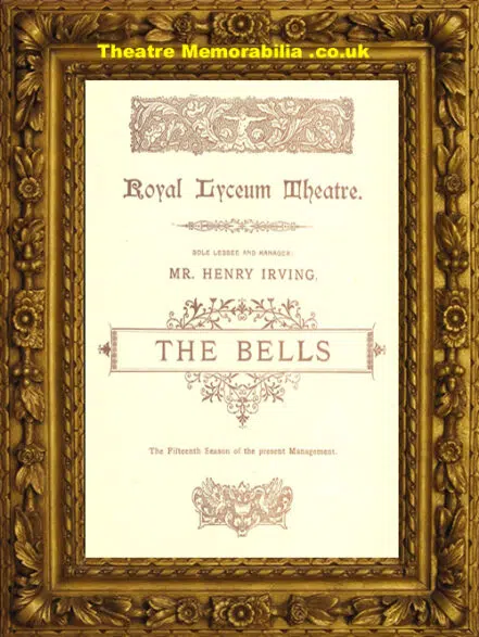 London Royal Lyceum Theatre – The Bells – 1893