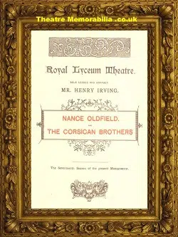 London Royal Lyceum Theatre – The Corsican Brothers 1895
