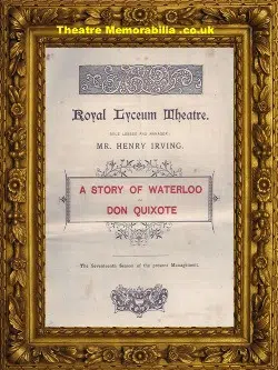 London Royal Lyceum Theatre – Waterloo Don Quixote – 1895